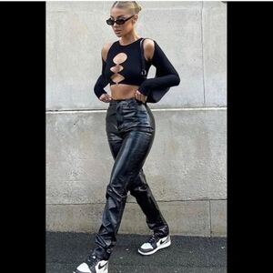 PLT Vegan leather Pants NWT